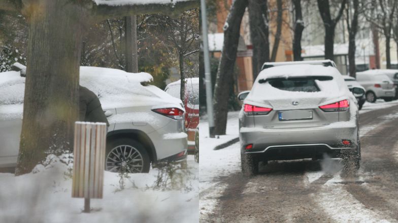 Donald Tusk przyłapany w drodze do auta. Był o krok od upadku!