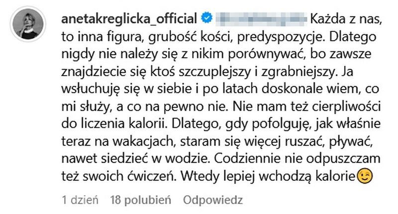 Aneta Kręglicka odpowiada fankom