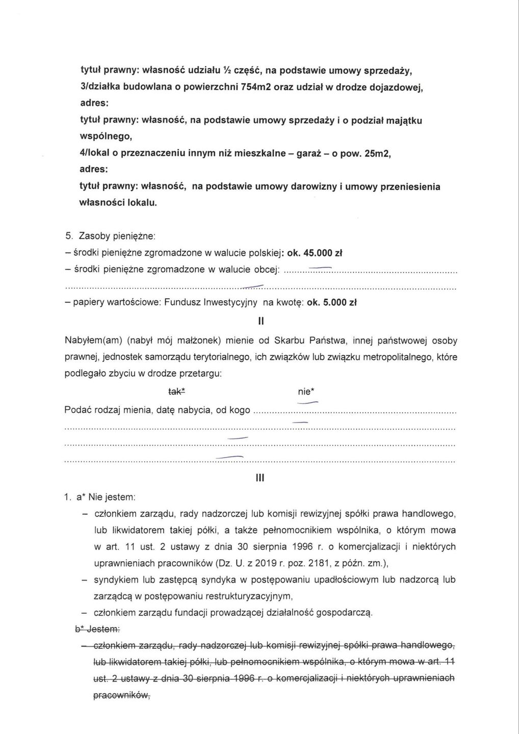Oświadczenie majątkowe ministra obrony Narodowej Władysława Kosiniaka-Kamysza