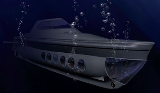 Pasażerska, podwodna łódź solarna