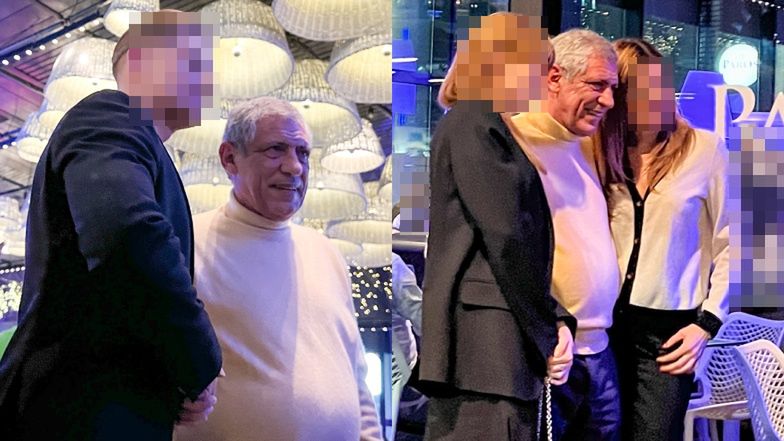 Fernando Santos wytrwale pozował do zdjęć z fanami