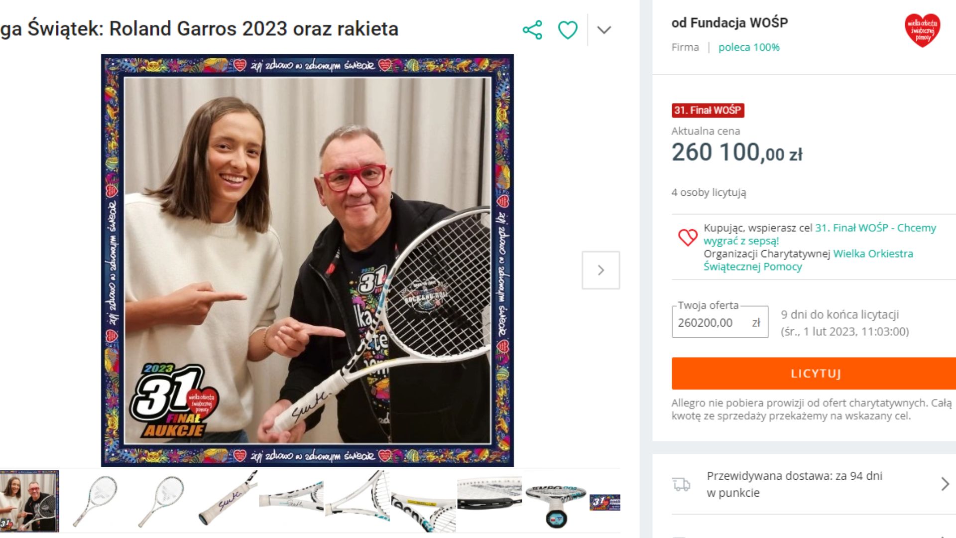 Rakieta od Igi Świątek