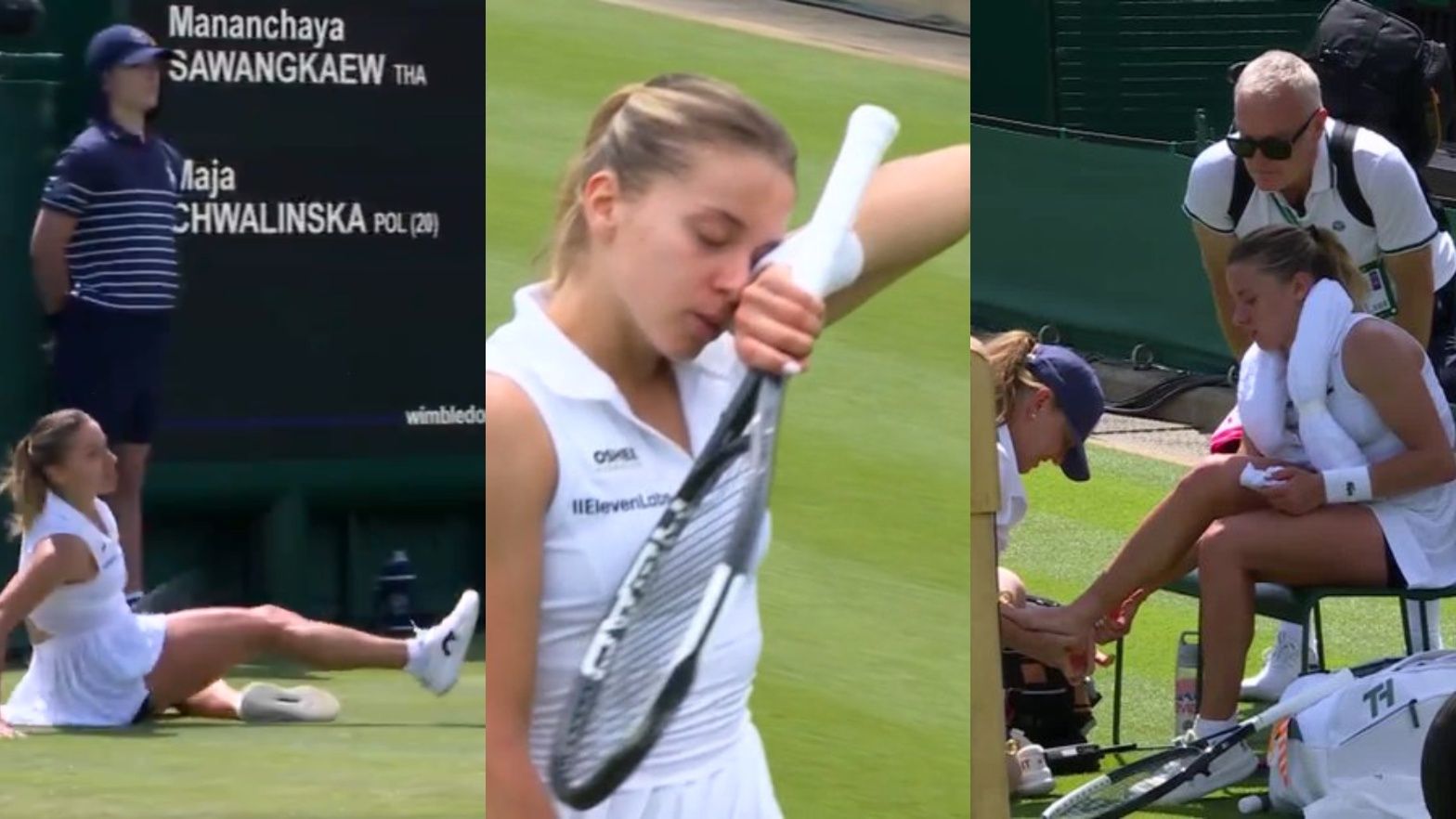 Chwalińska skręciła kostkę na Wimbledonie i odpadła w drugiej rundzie