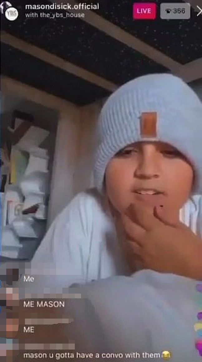 Mason Disick podczas transmisji live na Instagramie