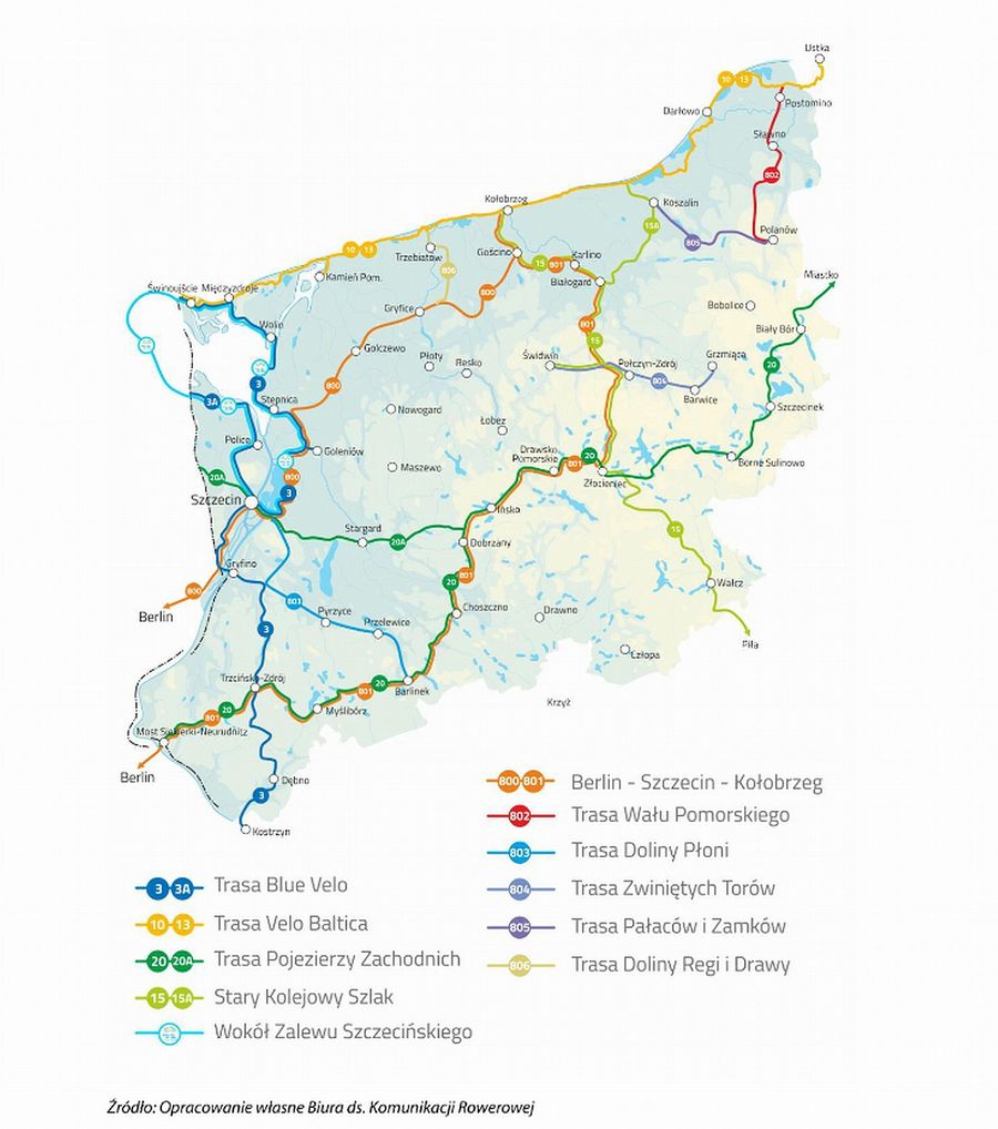 Trasy rowerowe w zachodniopomoroskim będą miały ponad 1500 km