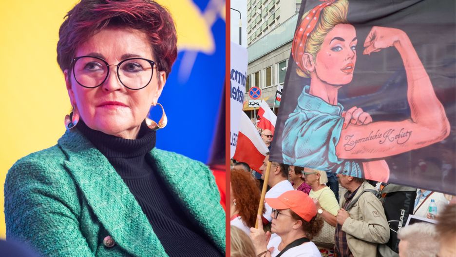 Jolanta Kwaśniewska / kobiety na demonstracji w Warszawie