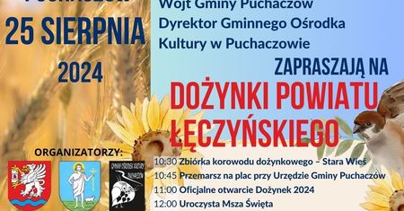 Dożynki powiatowe w Puchaczowie 2024. Gwiazdą imprezy zespół Power Play. Zobacz godzinowy program