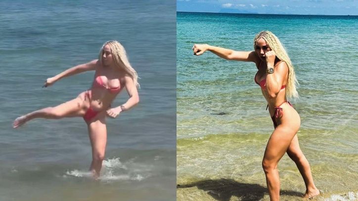 Marianna Schreiber w bikini chwali się muskulaturą