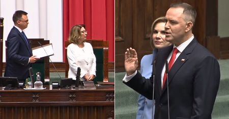Przysięga Karola Nawrockiego. Nagranie z Sejmu