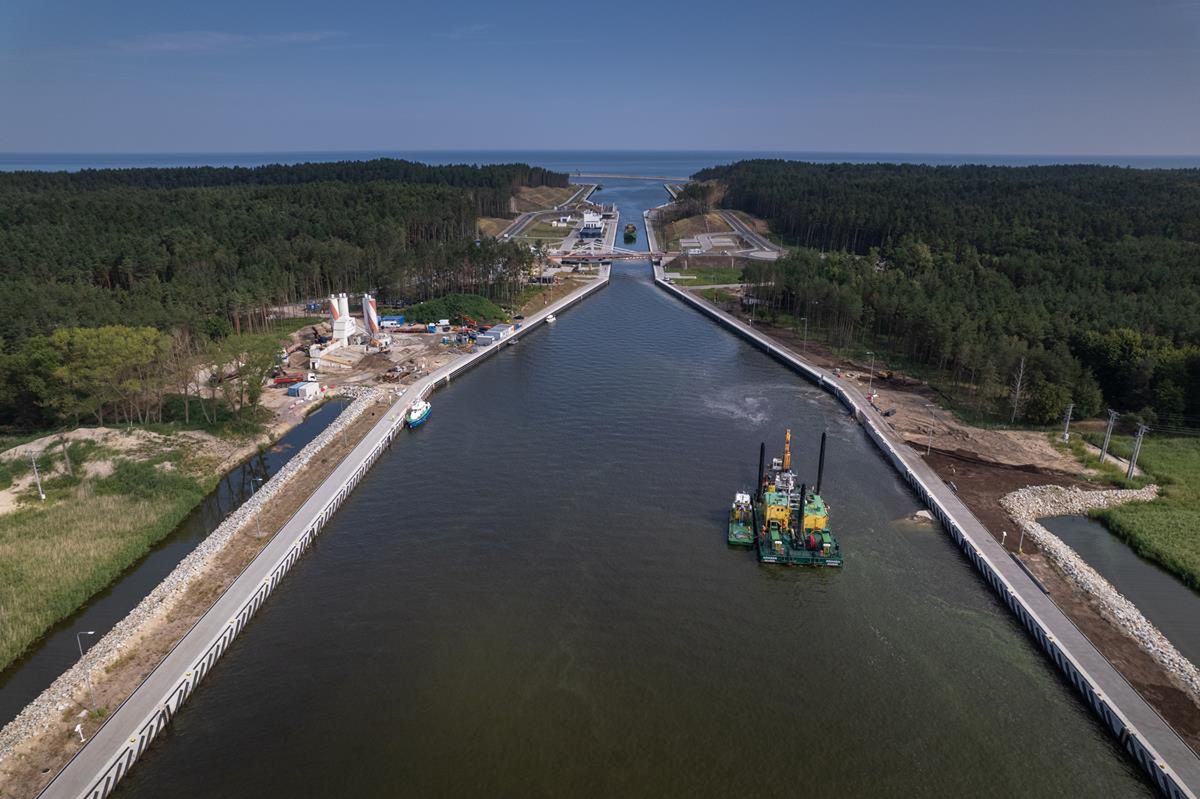 Przekop Mierzei Wiślanej - lipiec 2022 r.