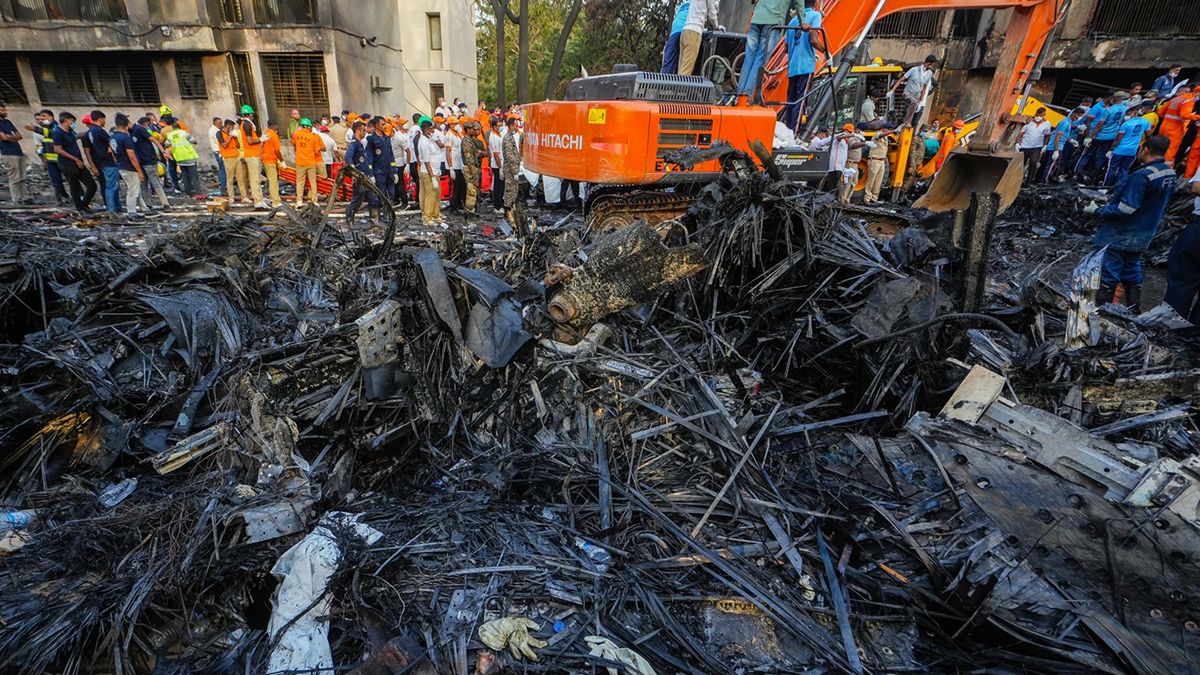 Na miejscu katastrofy.