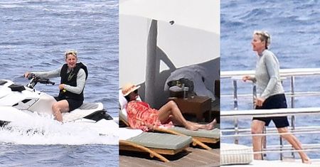 U Ellen DeGeneres stabilnie: byczenie się na jachcie z Kris Jenner, pościgi skuterami wodnymi z żoną Portią... Taka to pożyje? (ZDJĘCIA)