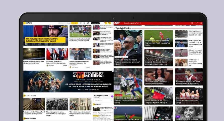 Piętnastka portali. Interia na czele, Wp.pl i Onet.pl przyciągają na dłużej