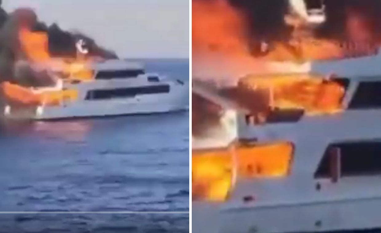 Służby poszukują trzech osób po pożarze łodzi w Egipcie.