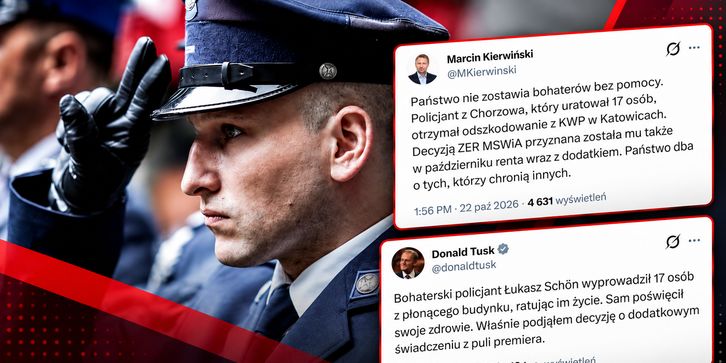 Tusk i Kierwiński reagują na reportaż WP. Jest decyzja ws. bohaterskiego policjanta