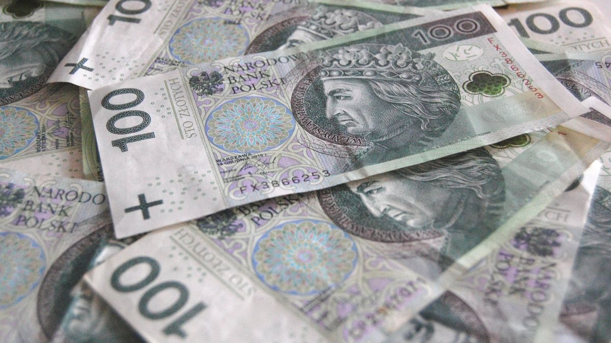 pieniądze, złoty, banknoty