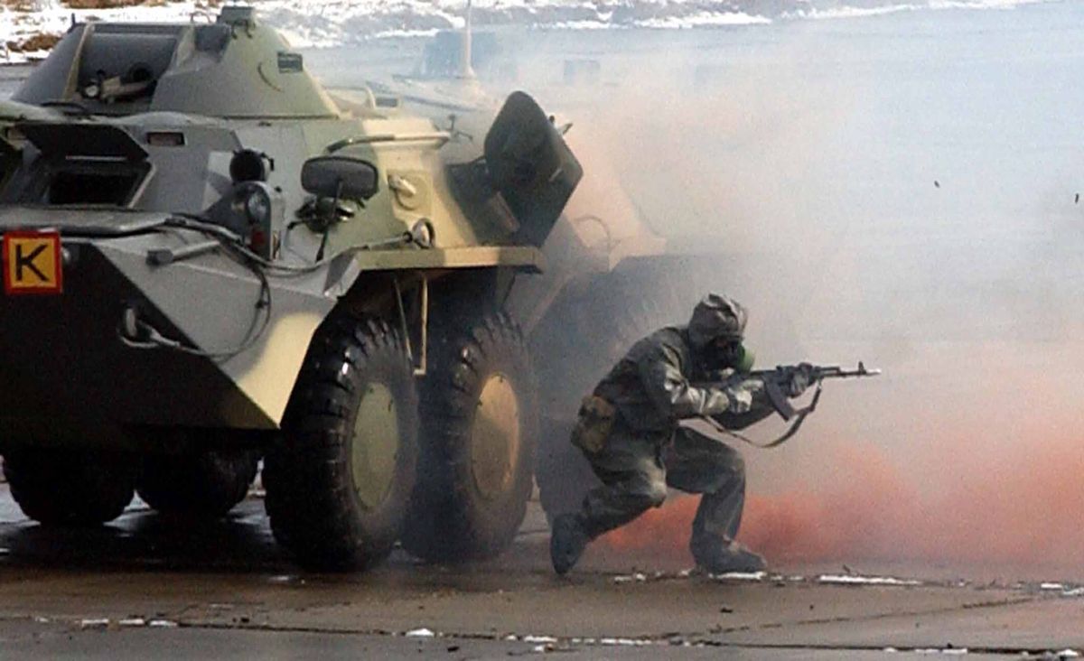 Ukraińscy żołnierze w akcji (zdjęcie ilustracyjne)