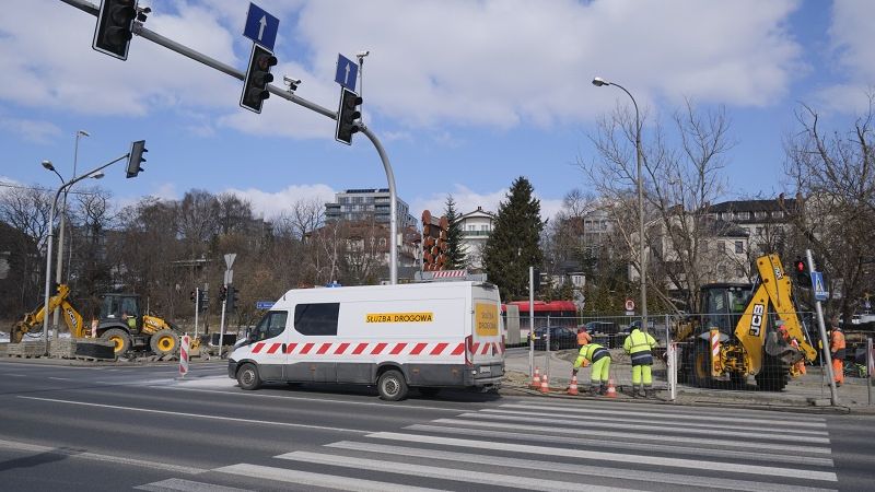 Budowa ścieżki rowerowej na skrzyżowaniu al. Solidarności z ul. Prusa