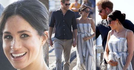 Księżna Meghan trzyma się za ciążowy brzuch na australijskiej wyspie (ZDJĘCIA)