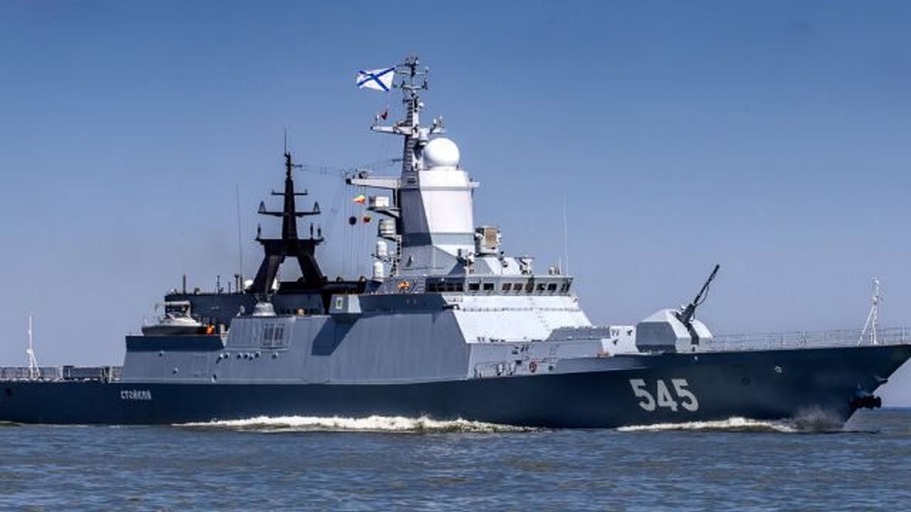 Russian corvette Stoiky flexes military muscle in Baltic drills