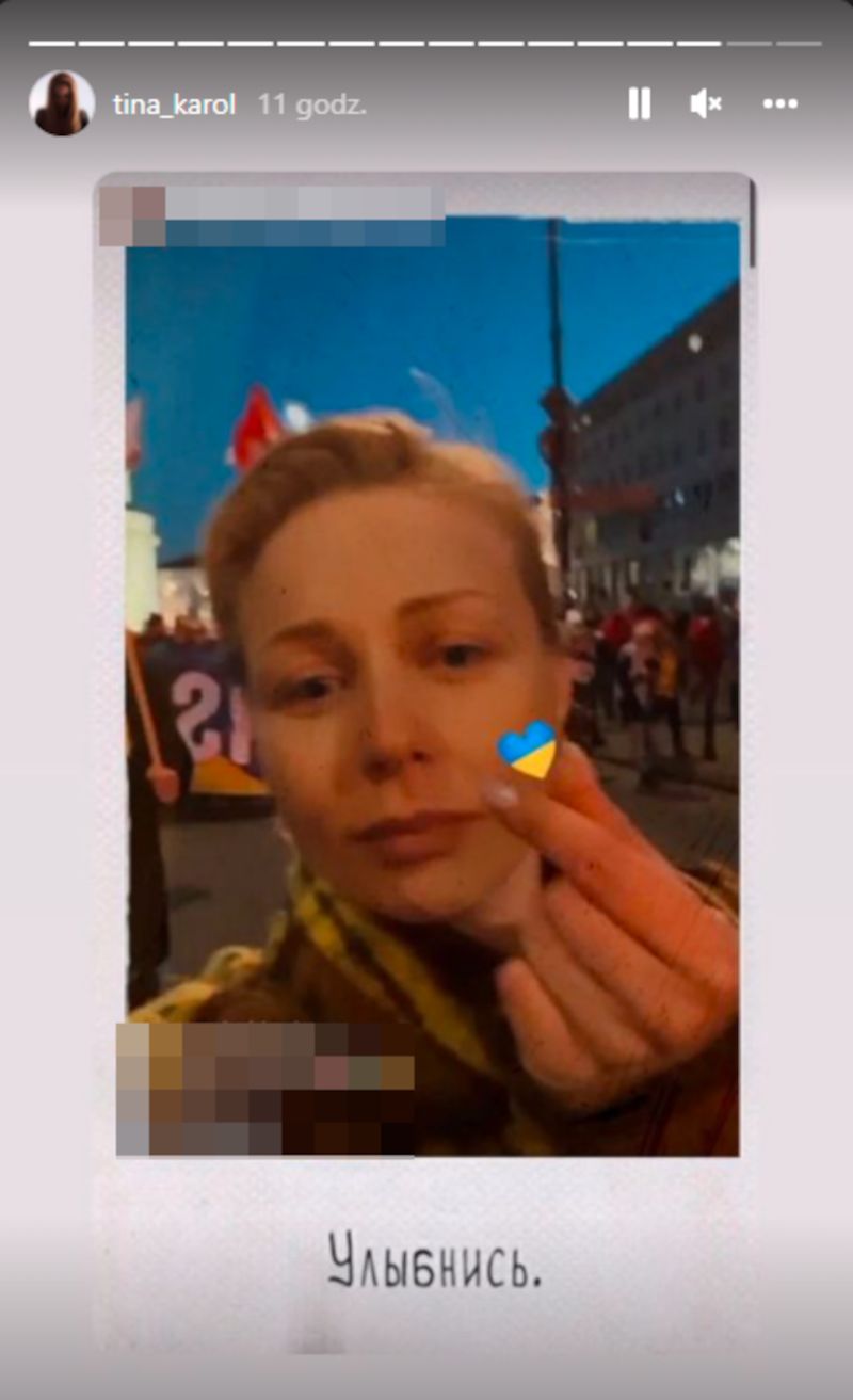 Tina Karol wzięła udział w warszawskim marszu przeciwko wojnie na Ukrainie 