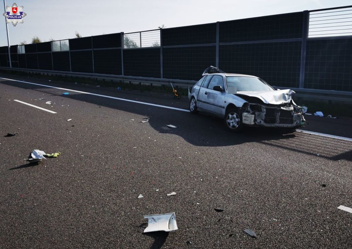 Zderzenie ciężarówki z hondą na S17 w Panieńszczyźnie
