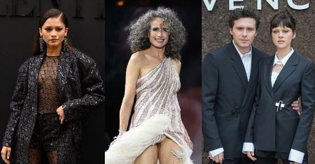 Gwiazdy lansują się na paryskim Fashion Weeku: odważna Zendaya, siwowłosa Andie MacDowell, Brooklyn Beckham z żoną w "partner looku"... (ZDJĘCIA)