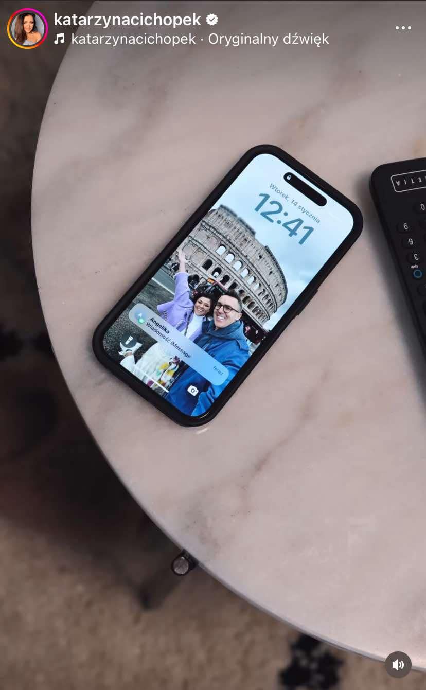 Katarzyna Cichopek pokazała tapetę w telefonie