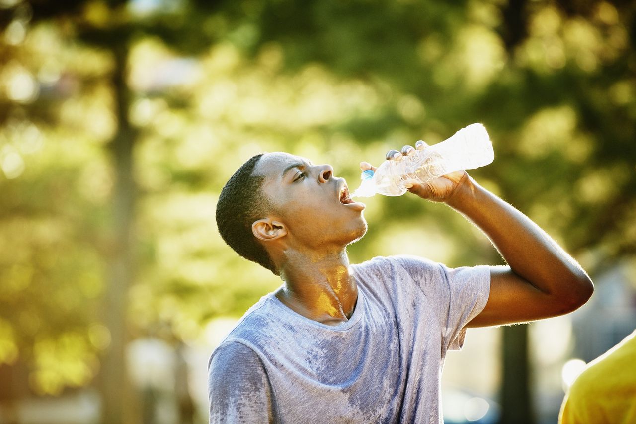 During hot weather, you need to remember to stay well-hydrated.