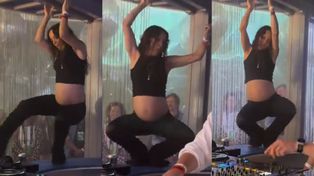 Brodka w zaawansowanej ciąży wywija na stole podczas festiwalu (WIDEO)