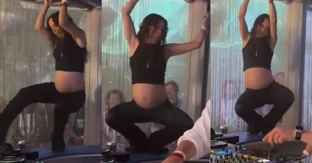 Brodka w zaawansowanej ciąży wywija na stole podczas festiwalu (WIDEO)