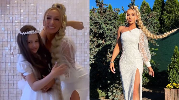 Eliza Trybała na komunii córki pojawiła się w odważnej stylizacji