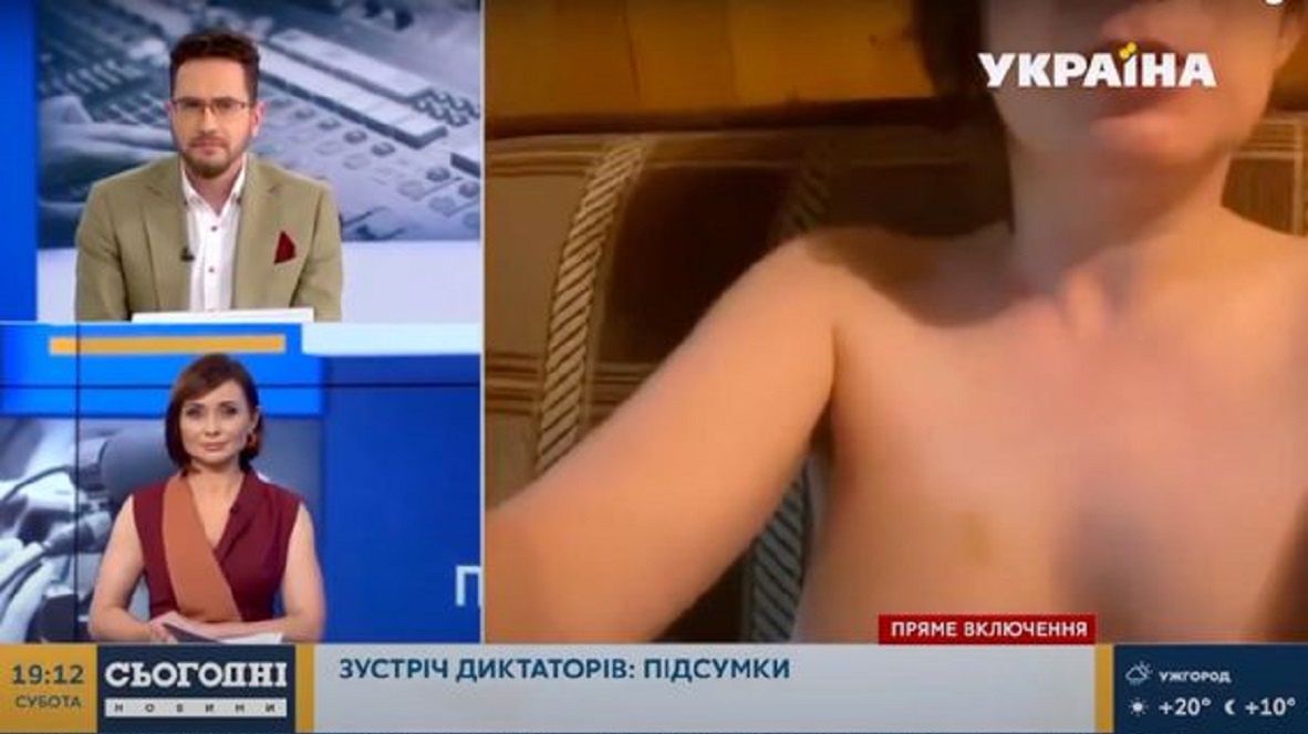 Naga kobieta niespodziewanie pojawiła się na wizji