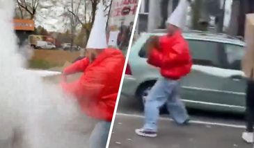 Demolował samochód i krzyczał. Tiktokerowi wtórowały dzieci