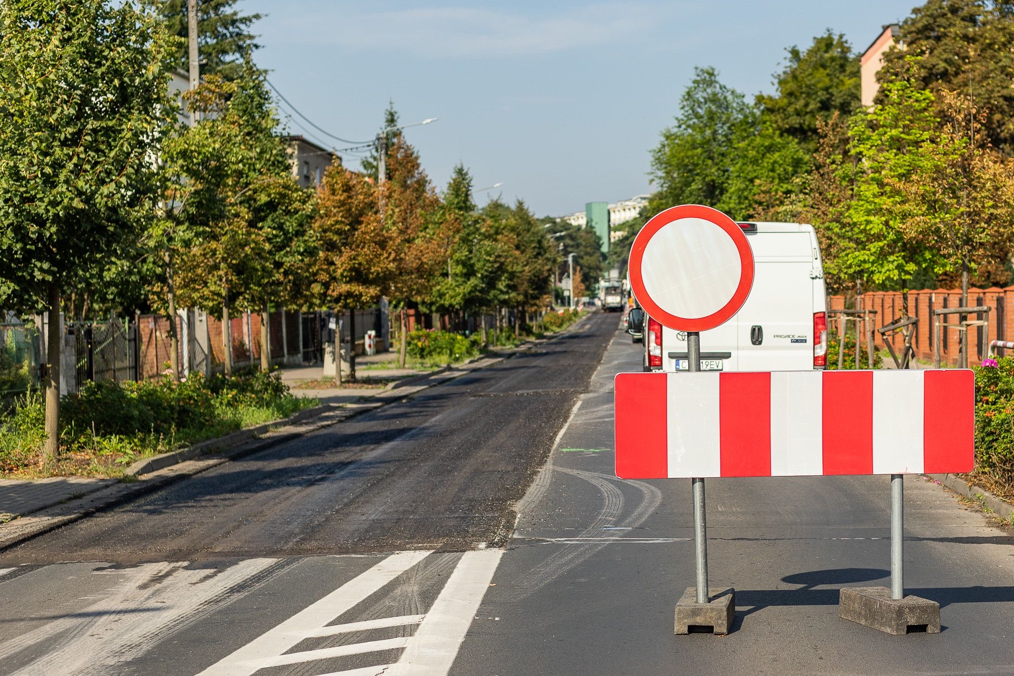Pierwszy dzień remontu ul. Żwirki i Wigury w Toruniu.
