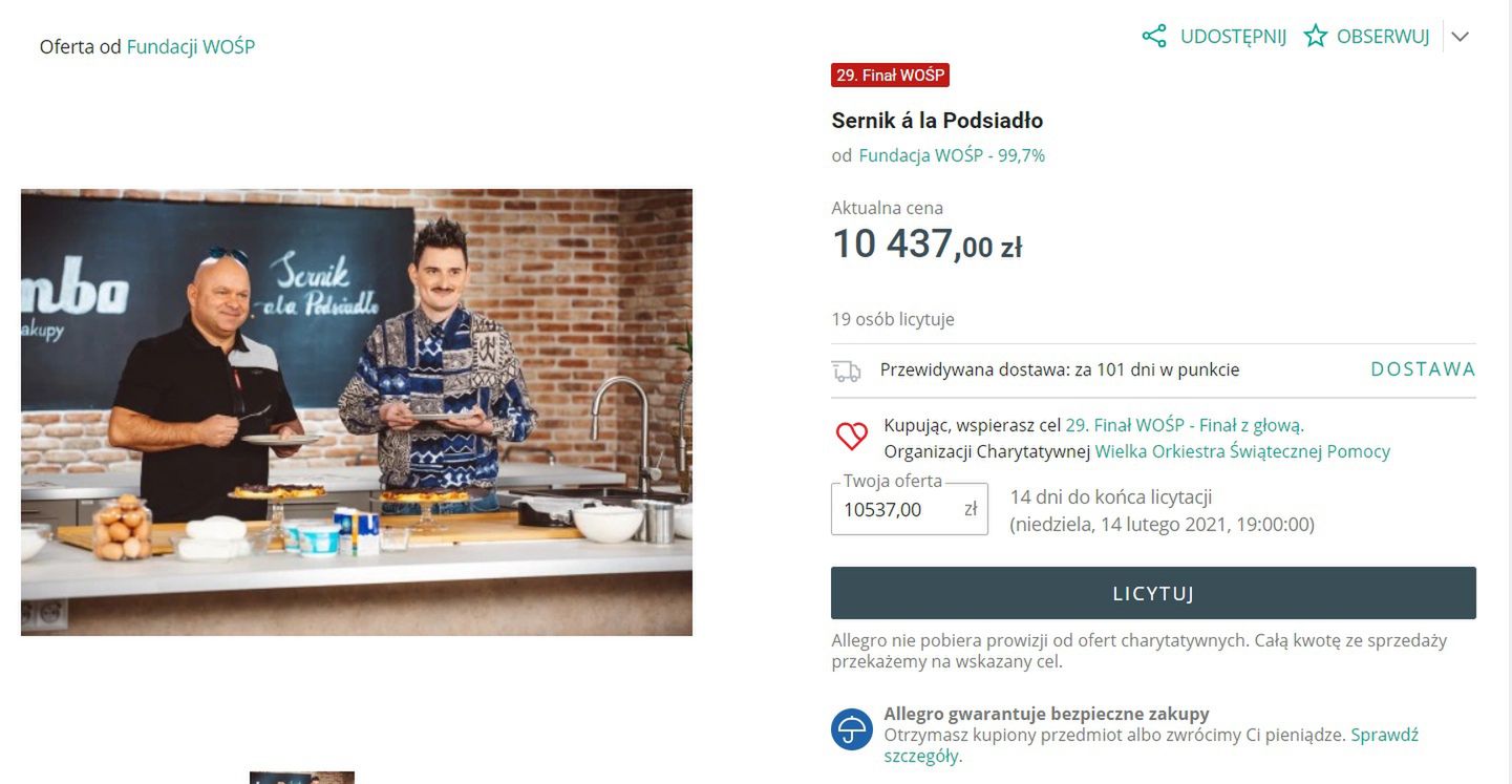 Dawid Podsiadło zrobi sernik i przywiezie ci go do domu