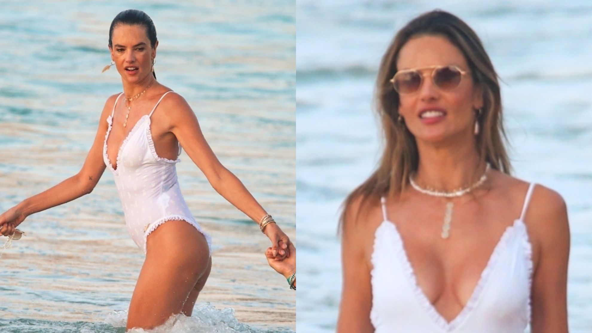 Alessandra Ambrosio zachwyca figurą na plaży