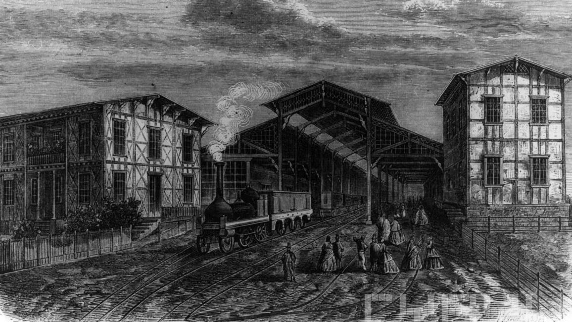 Dworzec Stargardzki przy ul. Gajowej ok 1863r. / CYRYL