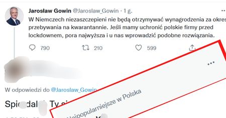 Nowy trend na Twitterze. Gowin na celowniku antyszczepionkowców