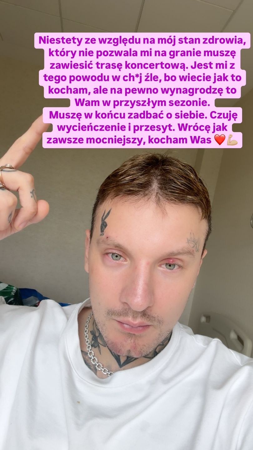 Smolasty potwierdza odwołanie trasy koncertowej.