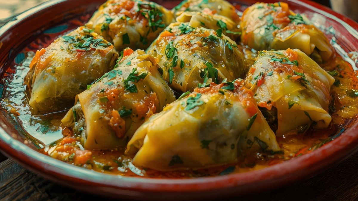 Gołąbki z kaszą i grzybami