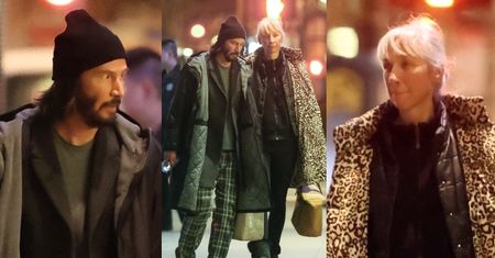 Wystylizowany na kloszarda Keanu Reeves snuje się po planie "Matriksa" w towarzystwie ukochanej (FOTO)