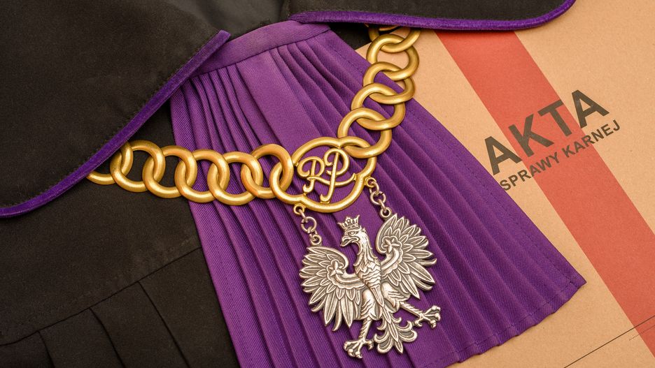 toga, suknia, prawo, fioletowa, żabot, rzeczypospolita, polska, prawnik, najwyższy, oskarżony, rozprawa, sprawa, zbrodnia, oskarżenie, fiolet, wykroczenie, wyrok, orzeczenie, czarna, akta, insygnia, symbole, apelacyjny, izolowany, styl, elegancja, barwa, sukienka, powaga, teczka, sąd, akta sprawy