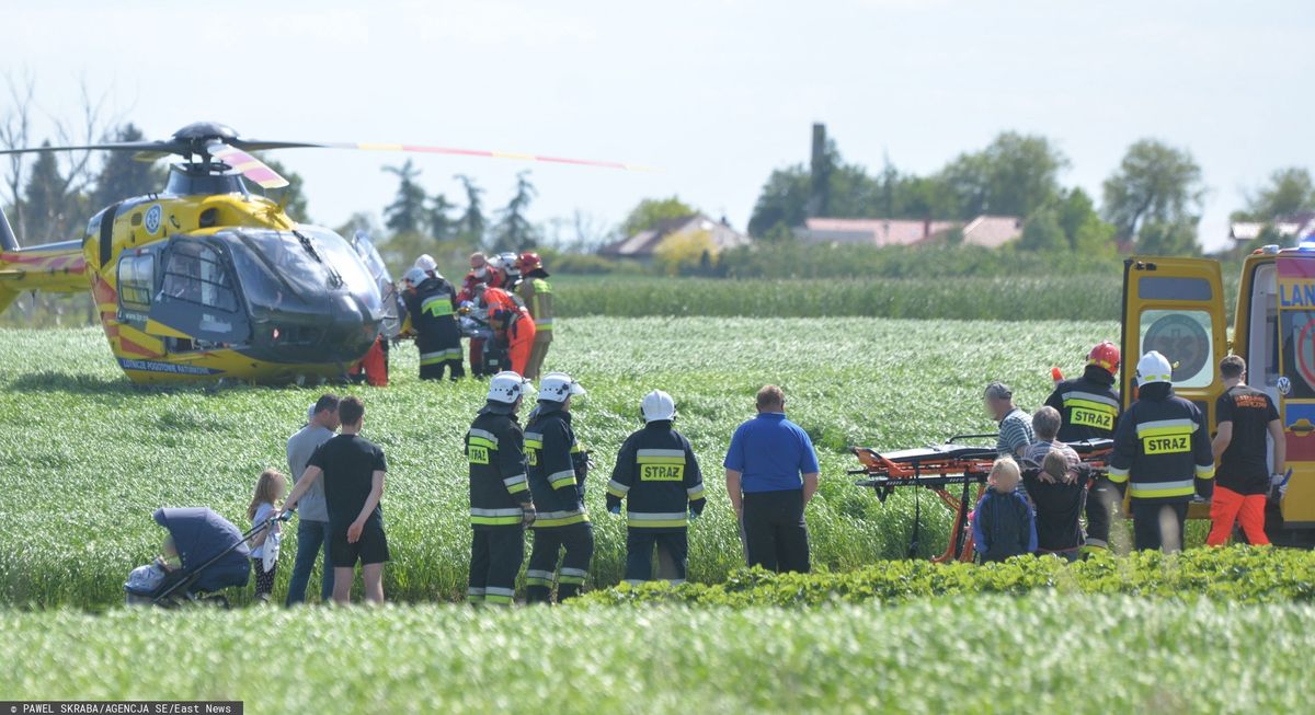 Krępiny. Skarpa osunęła się na 10-latka. Stan chłopca jest ciężki