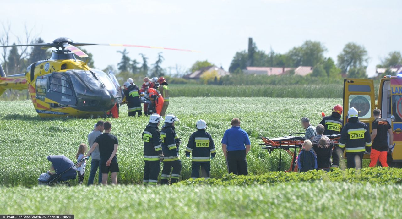 Krępiny. Skarpa osunęła się na 10-latka. Stan chłopca jest ciężki