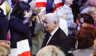 Kaczyński zabrał głos przed Nawrockim. Mówił o "gryzieniu trawy"