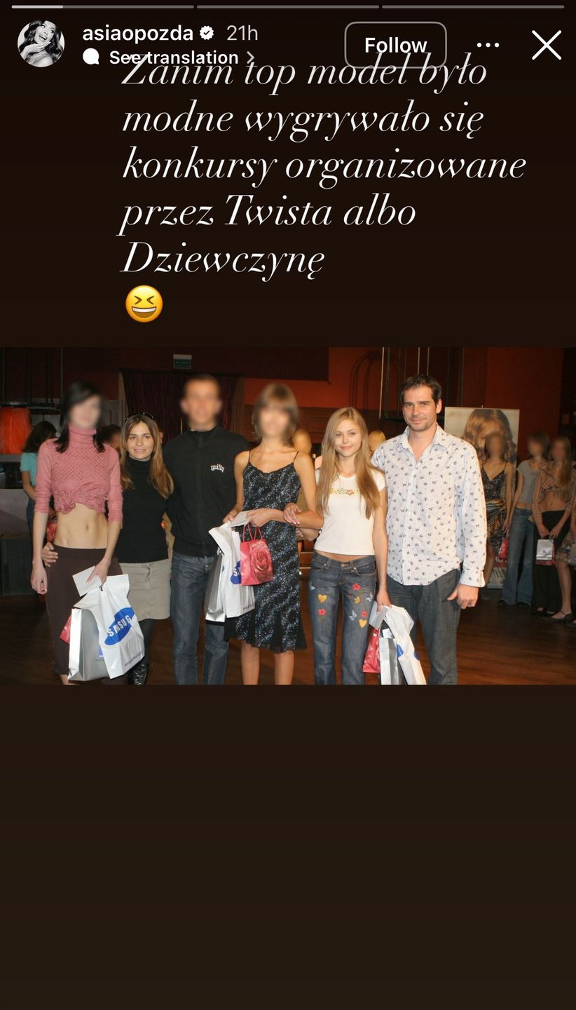 Joanna Opozda jako nastolatka