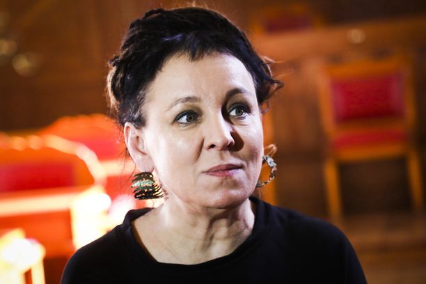 Nobel prize winner Olga Tokarczuk during a meeting at Wydawnictwo Literackie publishing house in Krakow, Poland on 27 September, 2019. Olga Tokarczuk was announced this month by the Swedish Academy a winner of the Nobel prize in literature.  (Photo by Beata Zawrzel/NurPhoto via Getty Images)