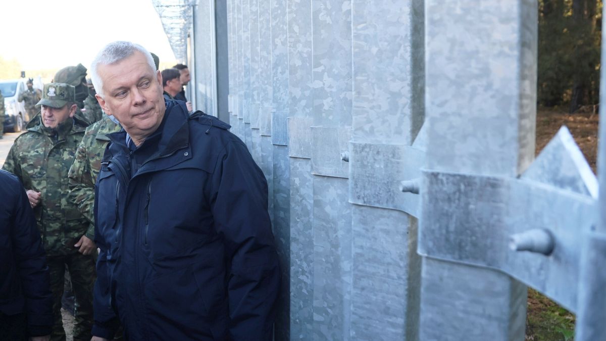 Bariera na granicy Polski z Białorusią