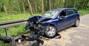 Wypadek w Lublinie. Czołowe zderzenie na krętej drodze